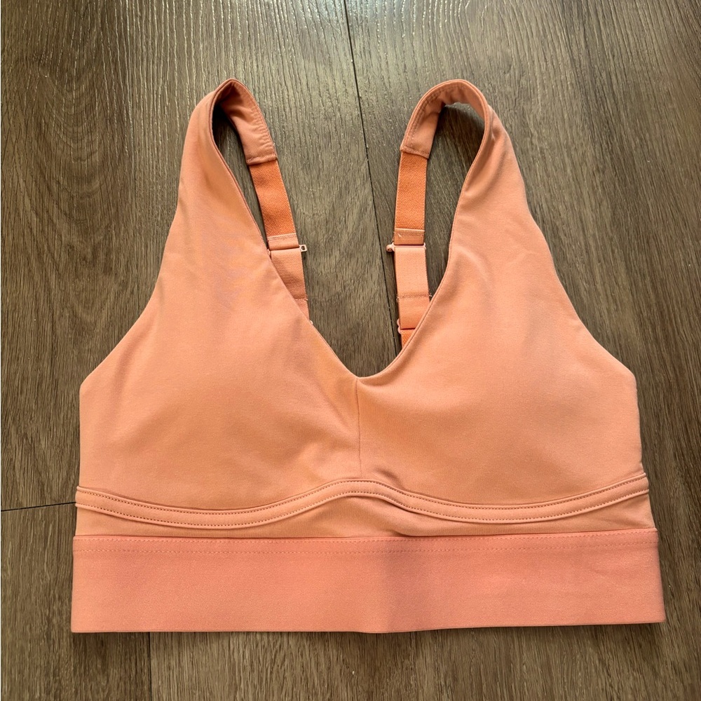 Fabletics All Day Every Day Low Impact Peach Sports Bra, Size Small